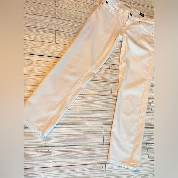 AG Adriana Goldschmied The Stilt Crop Cigarette Jeans Pants Size 26R White - Picture 4 of 11